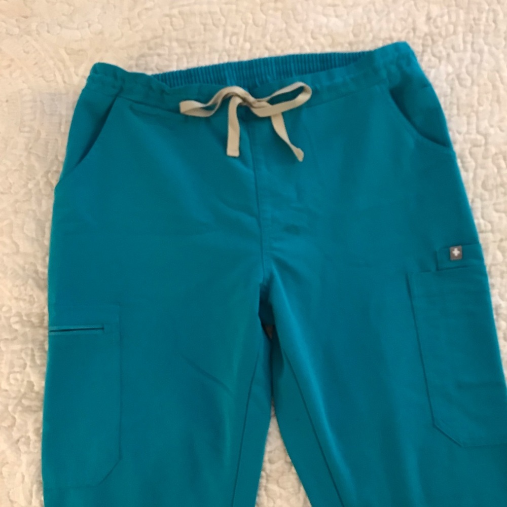 Figs teal yola scrub pants